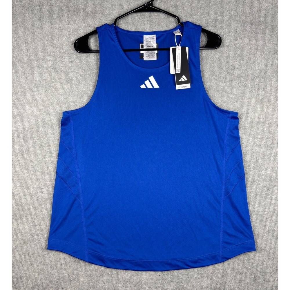 Adidas W PGM Tank Top Aeroready Athletic Training Royal Blue LT HS1356
